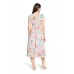 Betty Barclay - 1843 1844 Half lang gebloemd stretch kleed pastel groen roze.